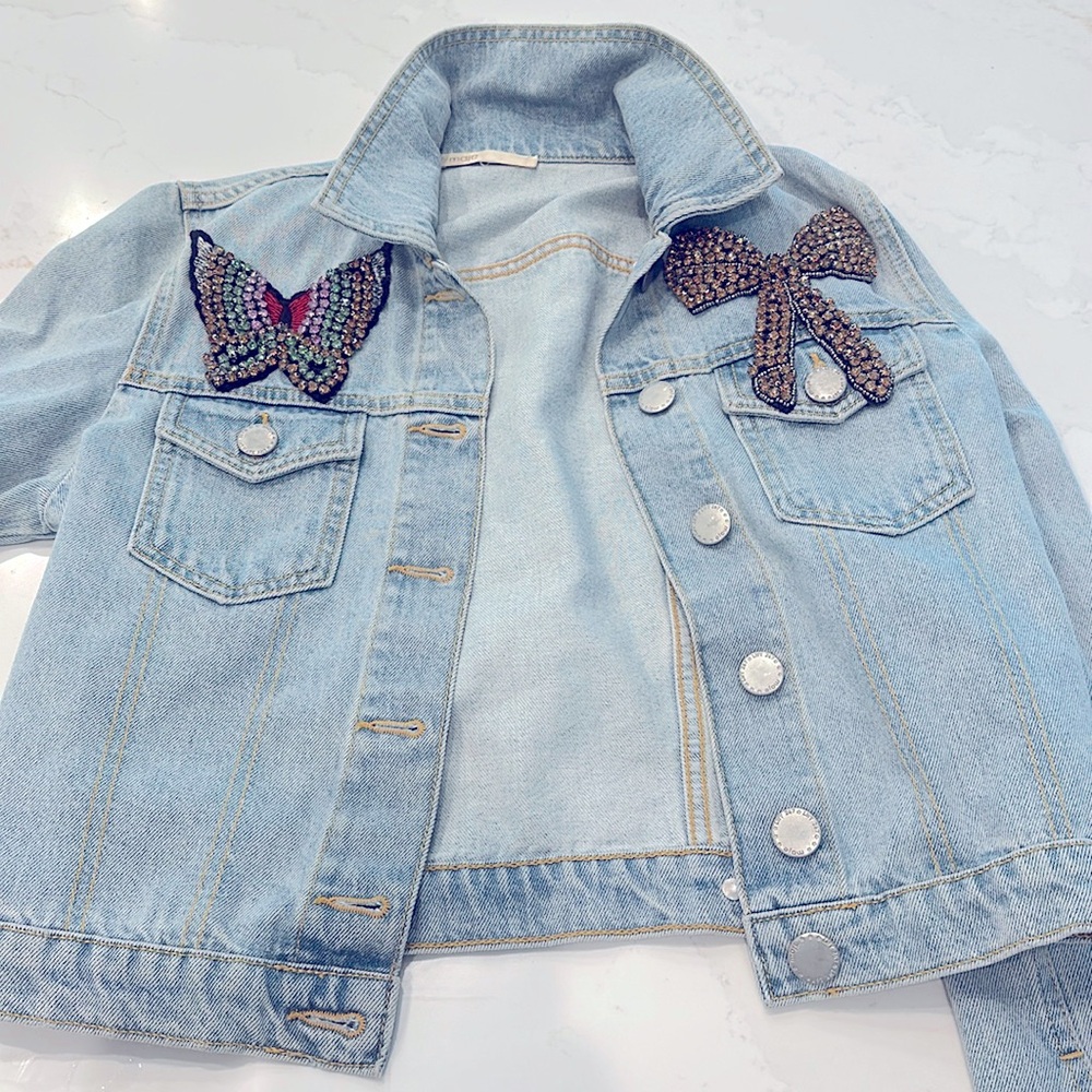 Authentic Maje jacket with stones ,
